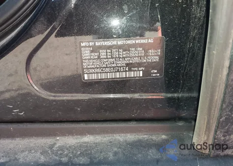 2014 BMW X5 xDrive50I from USA, damaged, VIN 5UXKR6C58E0J71674
